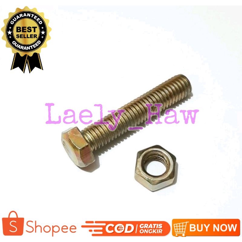BAUT DAN MUR ( baut 12 panjang 4cm)