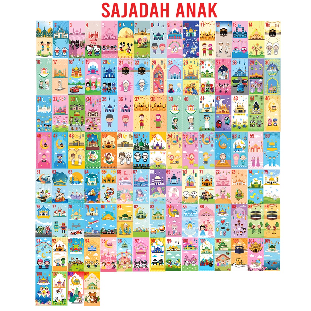 Custom Nama Sajadah Anak Karakter Kado Hadiah Ultah Souvenir Kelulusan Juara Naik Kelas Ulang Tahun Baby Shark-Tanpa Nama + Rumbai