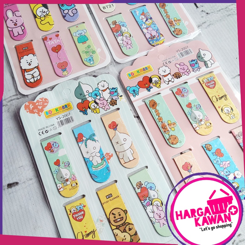 Bookmark Magnet BTS21 Korea Pilih Karakter Favorit mu