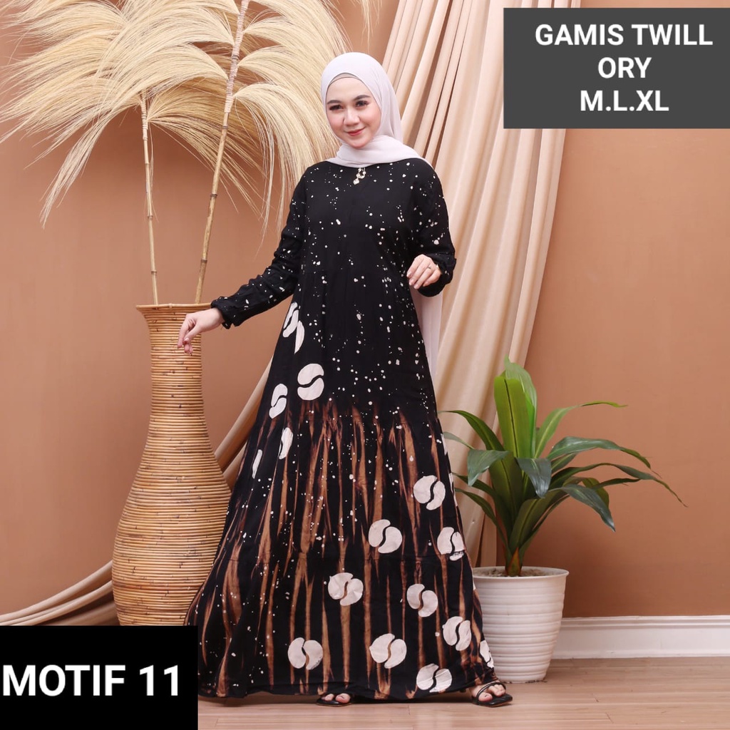 BISA COD ] Gamis Twill | Gamis Rayon Candi Mekar | Gamis Termurah Tie Dye Handmade by Batikid