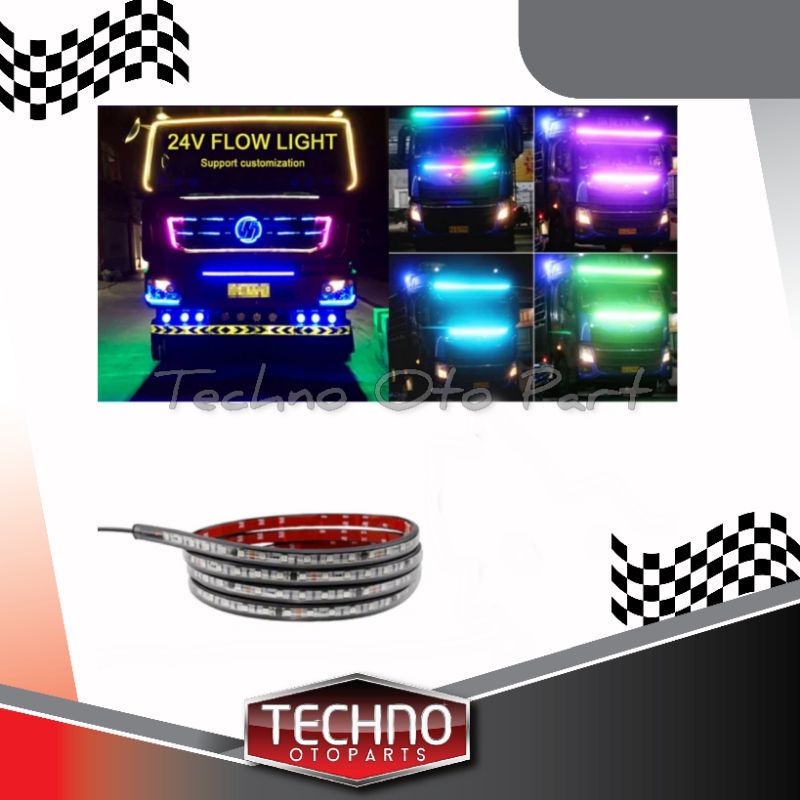 Lampu Led DRL Running Strip RGB Truk / Bus 240cm 24V