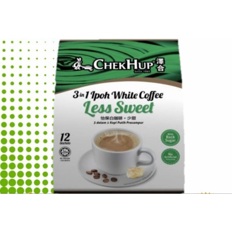

chek Hup 3 in 1 white coffe less swett