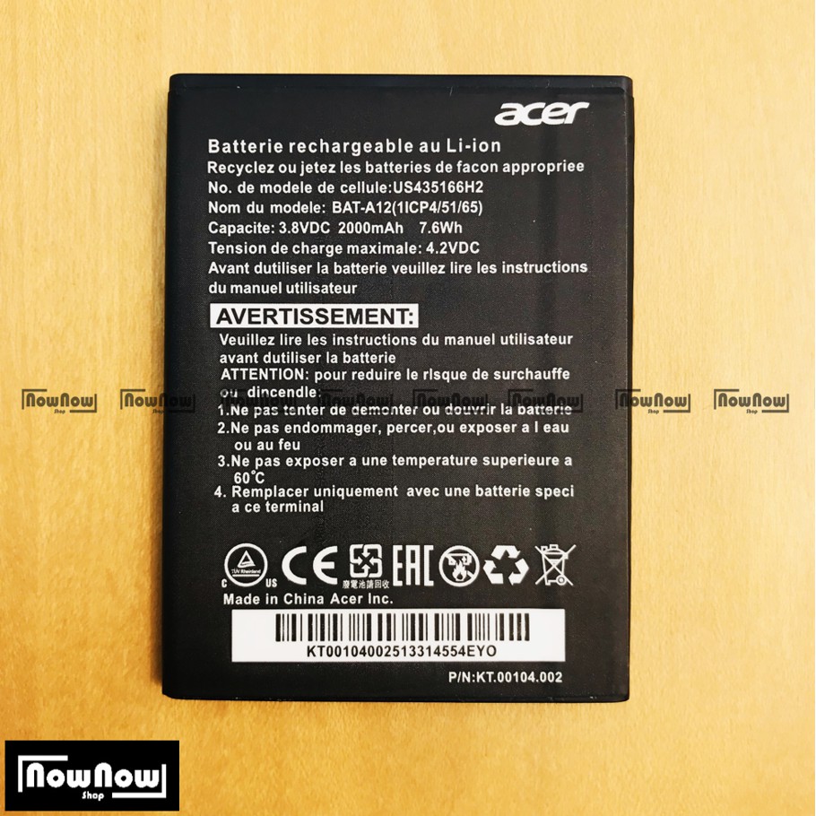 Baterai Acer Liquid Z520 BAT-A12 Original Batre Batrai Battery HP BAT A12
