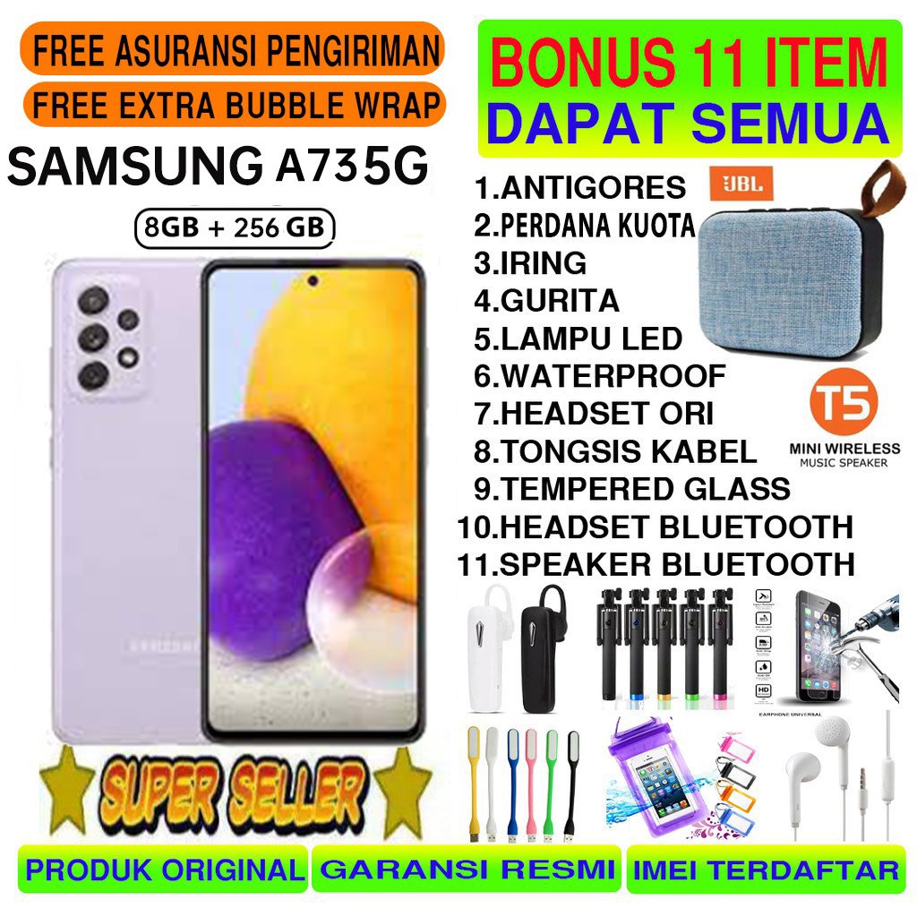 SAMSUNG GALAXY A73 5G - A53 5G - A33 5G  - A32 8/256 8/128 6/128 GB 8GB 6GB 256GB 128GB GARANSI RESM
