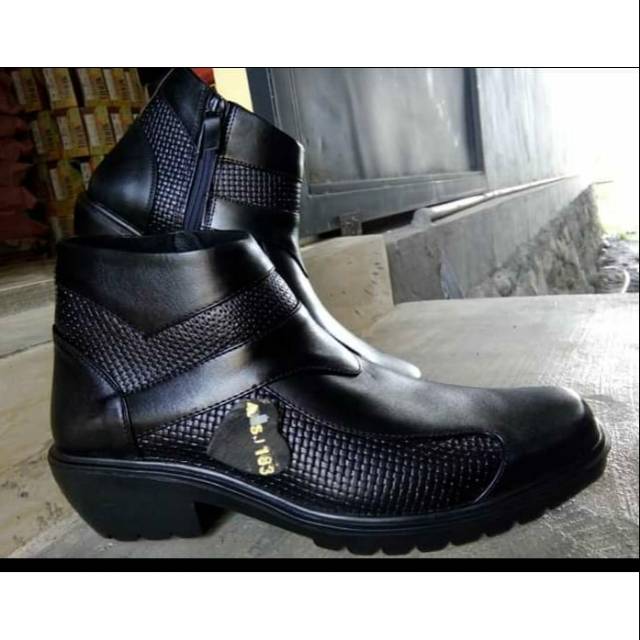 SEPATU KULIT PRIA SEPATU PDH BOOTS PRIA POLRI/POLISI/TNI/SATPAM/SECURITY/TENTARA/DINAS/KERJA/KANTOR/PNS/PEGAWAI