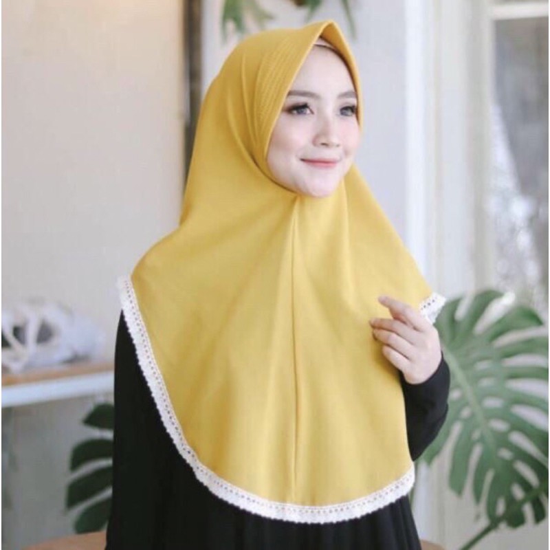Khimar Pet Antem Renda Hijab Instans