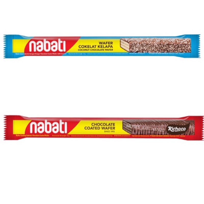 

WAFER NABATI CHOCOLATE COATED WAFER 18GR/NABATI CHOCOLATE COATED 18GR/NABATI COATED KELAPA 18GR