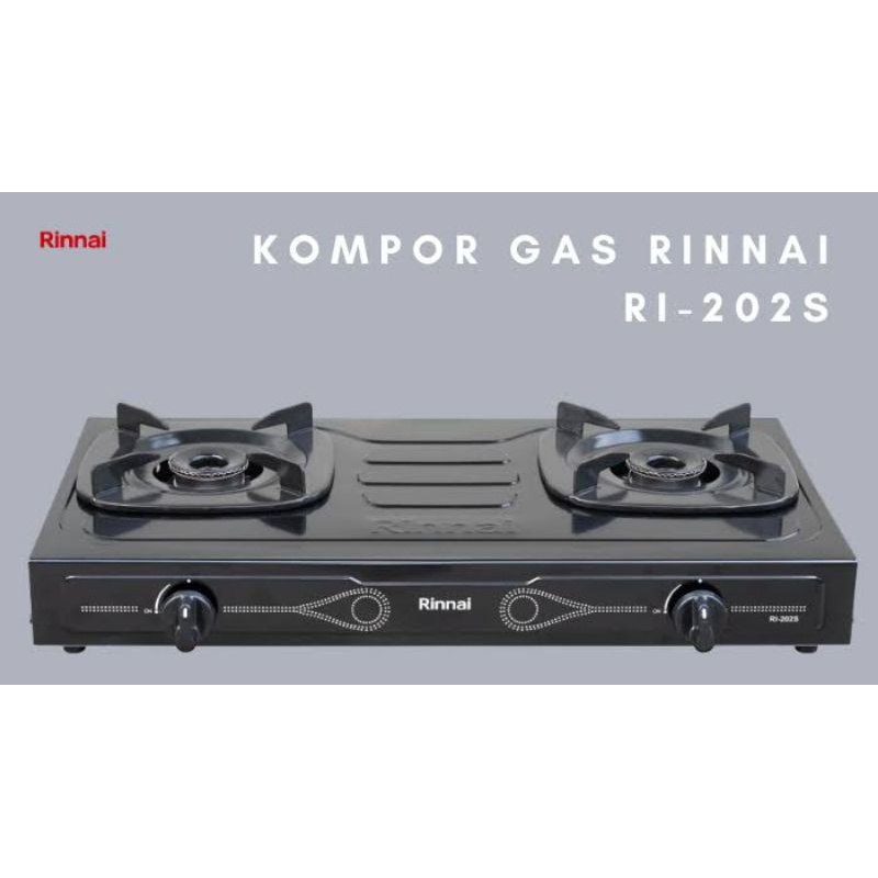 Kompor Rinnai Rinai 2 tungku Ri202S RI-202S Ri 202S 202 S Sun burner