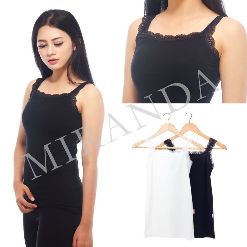 Tanktop renda tank top renda lace brukat tank top wanita singlet wanita remaja dewasa miranda jumbo