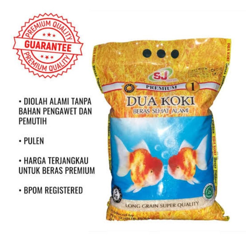 

Beras 5 kg dua koki premium