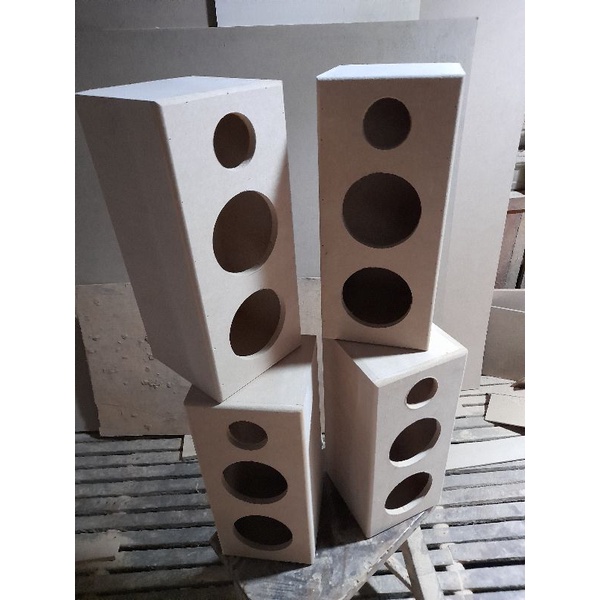 3in 3way Box speaker Bahan MDF