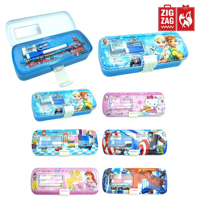 

Jual Zigzag Official Kotak Pensil Anak 2 Tingkat Dgn Lock Pencil Case Stain Bagus