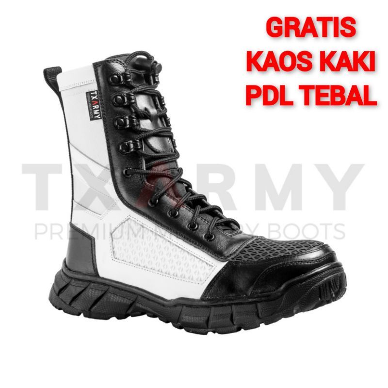 SEPATU PDL TALI PUTAR PROVOS TNI MERK TXARMY KULIT SAPI ASLI SEPATU PDL DINAS LAPANGAN TNI POLRI