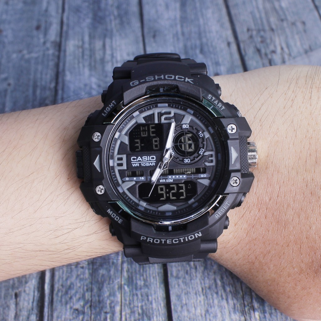 MODEL TERBARU     G Shock CASIO G8600 Edisi Army Full Black Hitam Simple digital Grade Original