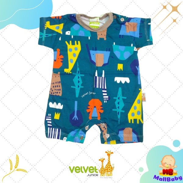 Velvet Junior Jumper Baju Kodok Segiempat Romper Premium Madagascar Series