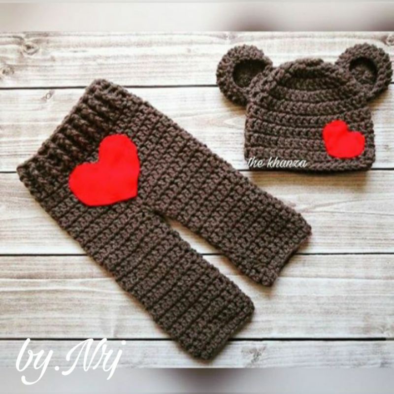 KOSTUM BEAR / KOSTUM BERUANG / KOSTUM RAJUT / KOSTUM FOTO BAYI / KOSTUM NEWBORN / BABY PHOTOSHOOT
