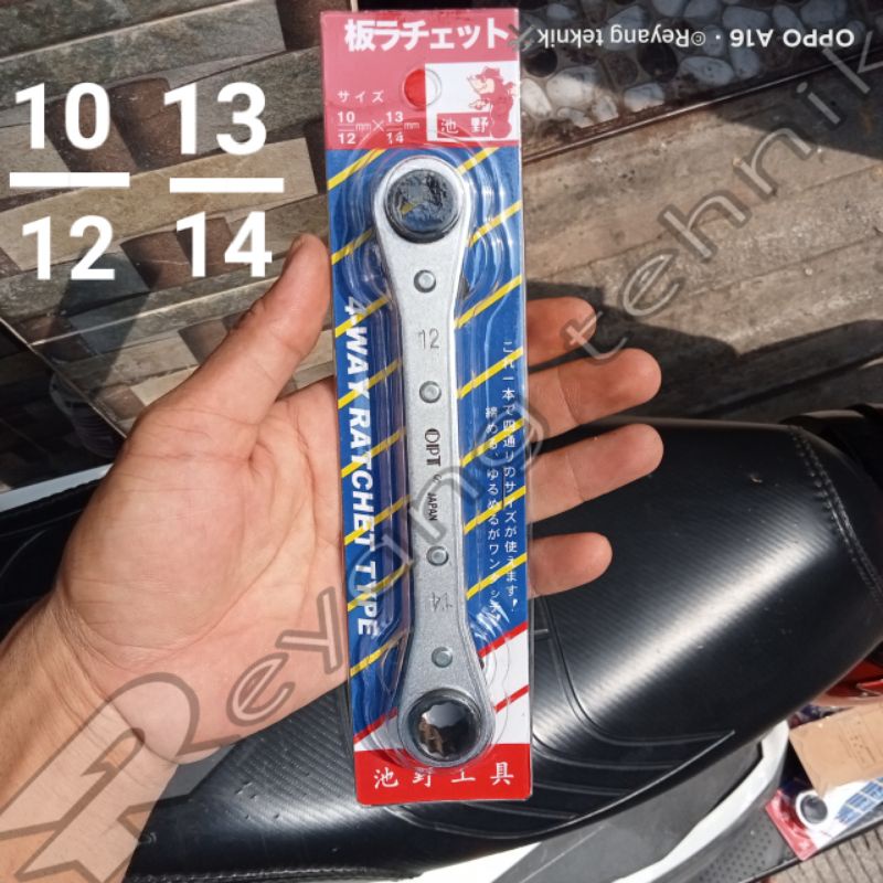 Kunci Ring Pas OPT 4 WAY RATCHET TYPE 10 12 13 14