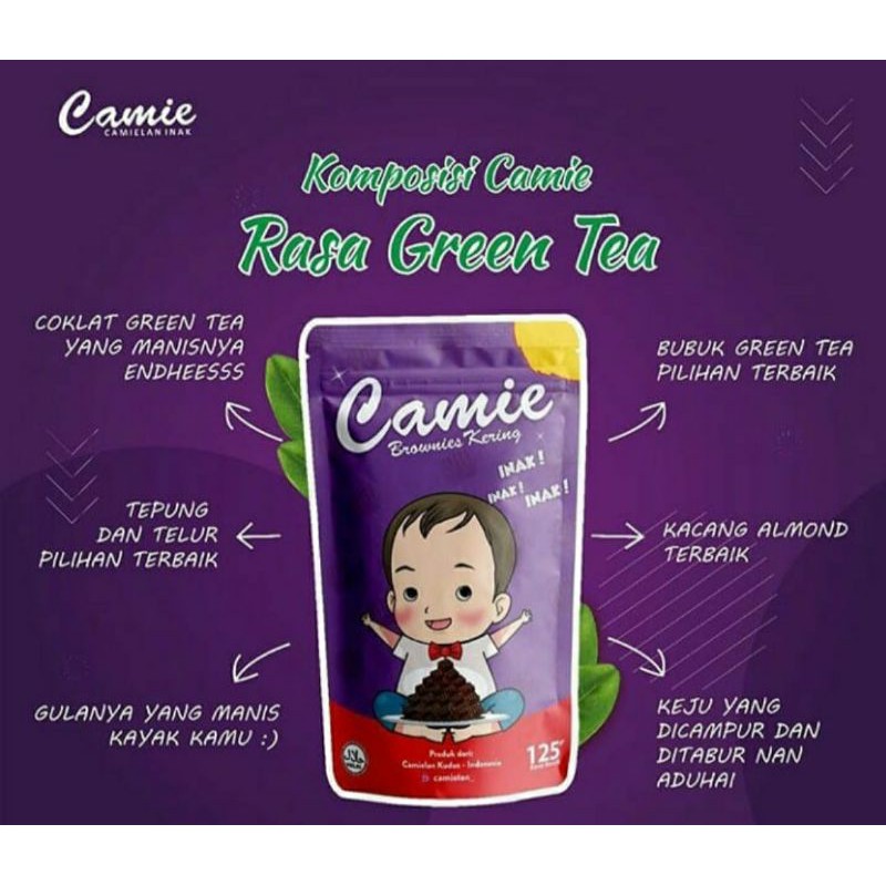 Camielan Brownies Kering Varian Green Tea By Ulfi Sinta