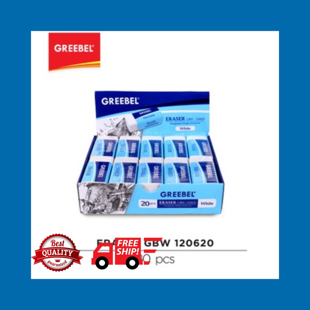 

ERASER GREEBEL GBW-120640 WHITE (ISI 40)