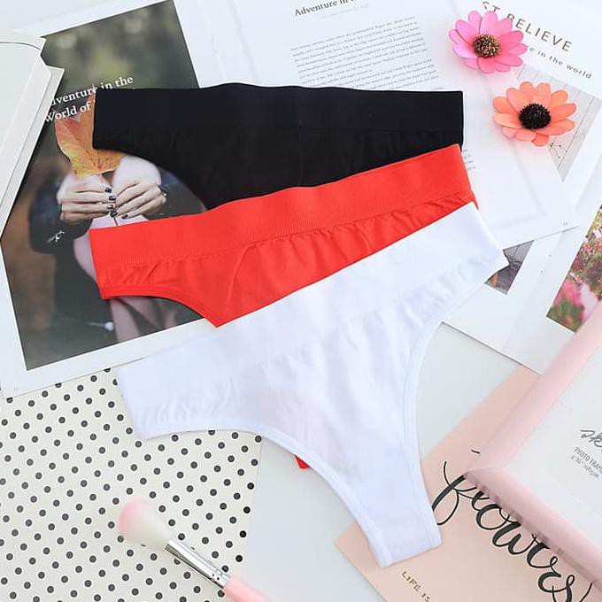 G String Sexy Wanita lingerie Celana Dalam C106 - Putih