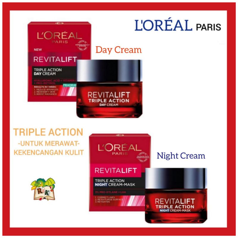 LOreal Paris Revitalift Triple Action Day/Night Cream Mask 50 ML