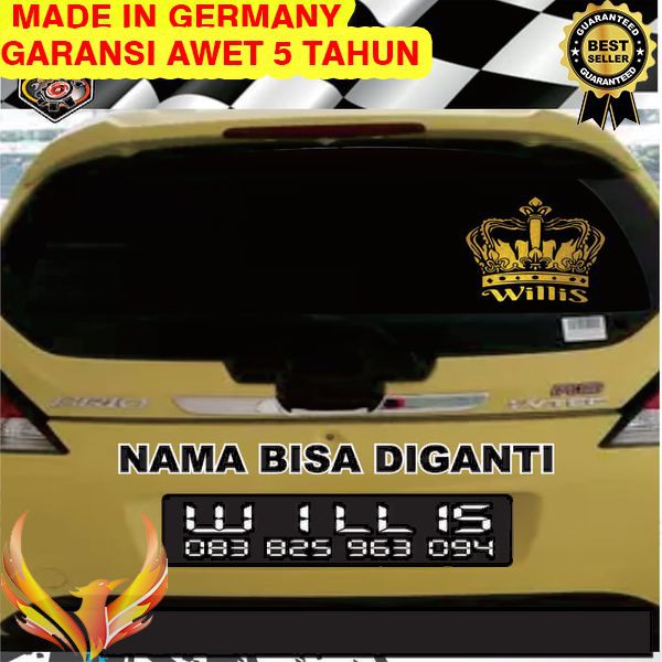 

TERMURAH Sticker Stiker Cutting Mahkota KacaMobil 01 Phoenix Star