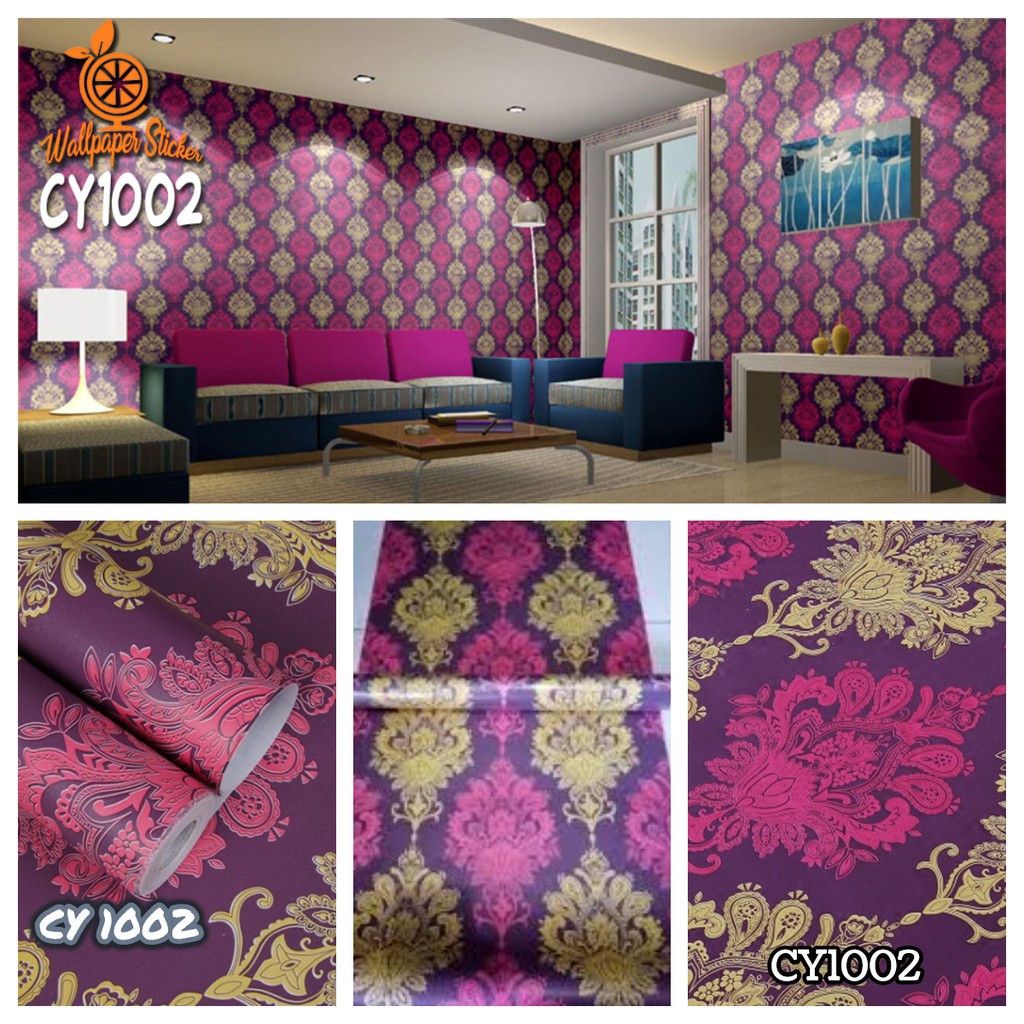 Wallpaper Dinding Kamar Tidur Wallpaper Dinding 3D Wallstiker 45cm x 10meter Wallpaper Dinding Premium-CY1002