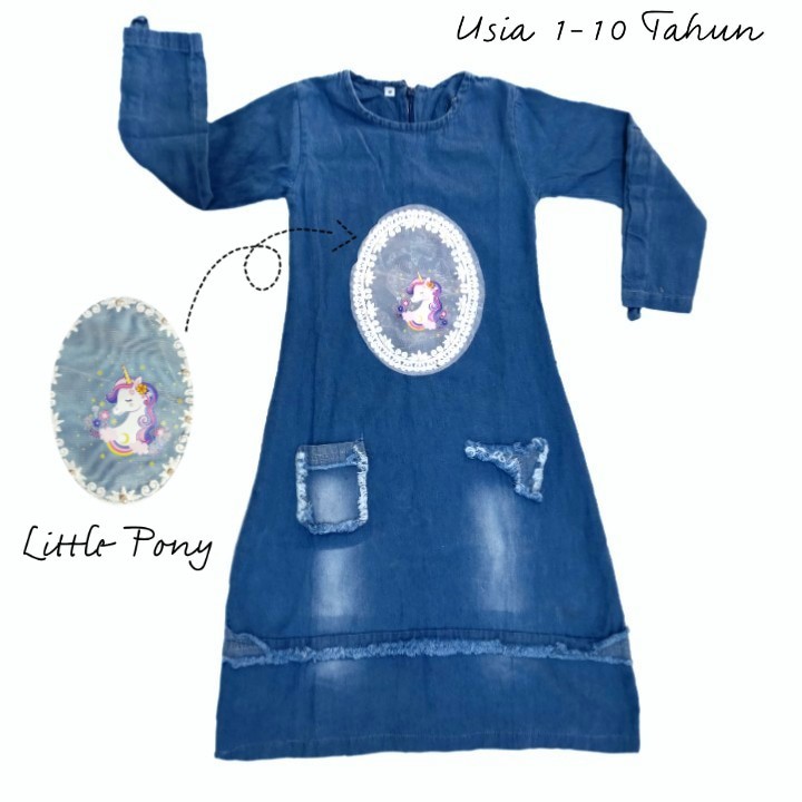 GAMIS ANAK JEANS KUDA PONY 1-9 TAHUN-1