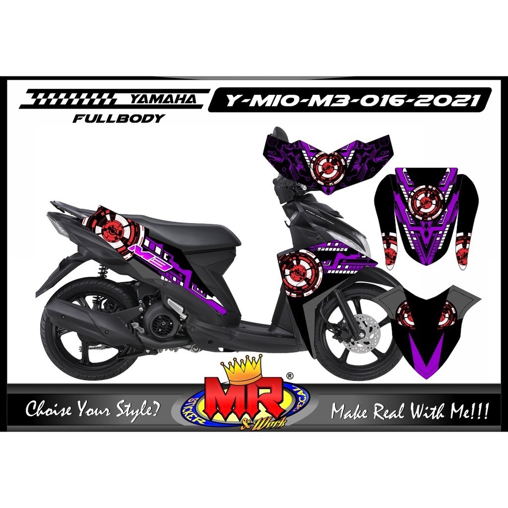 Stiker Decal Motor Yamaha Mio M3 Modifikasi Body Motor Decal FullBody