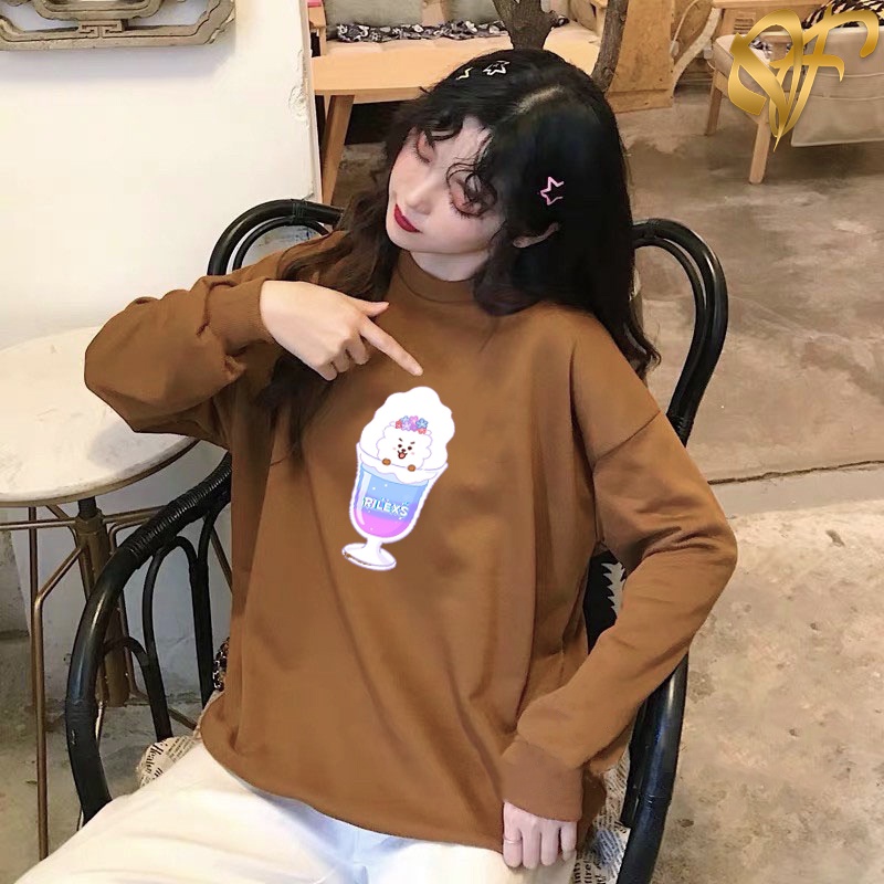 🅳🅵 Sweater RJ Rilexs Aesthetic BTS BT21 Pria &amp; Wanita | Sweater Korea Style Fleece Cotton | Dhea Fashion