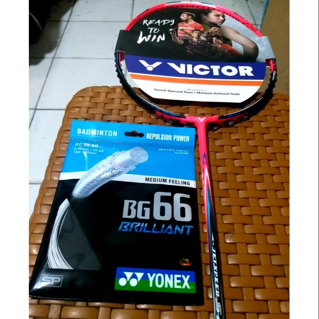 Raket victor jetspeed S 11 original-bonus bg66 briliant siap pakai