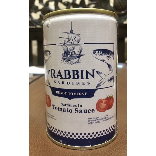 RABBIN Sardines Kaleng 425 Gr