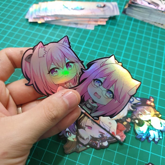 Sticker Hologram Anime - PSH1014 - nekopoi 2pcs