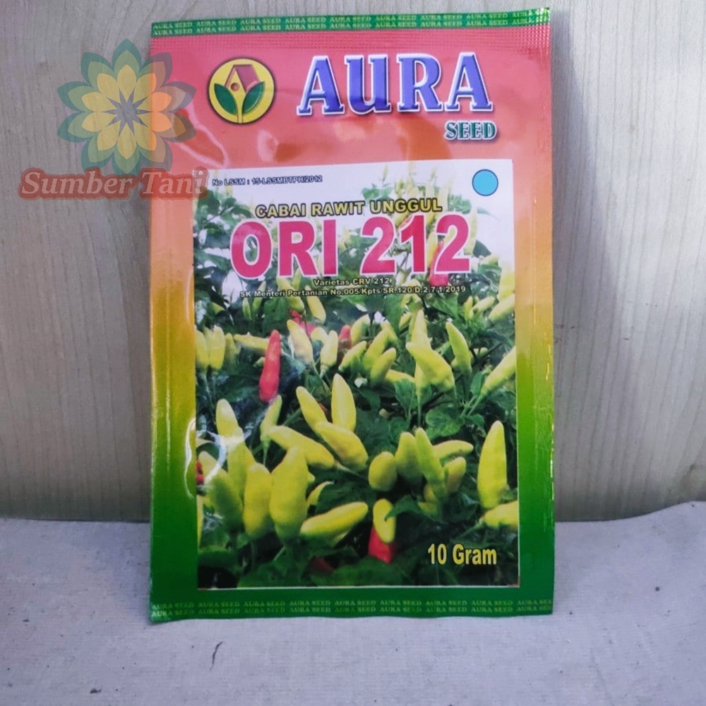 Benih Cabeai Rawit ORI 212 Aura 10 Gram - Benih Cabe Rawit AURA SEED