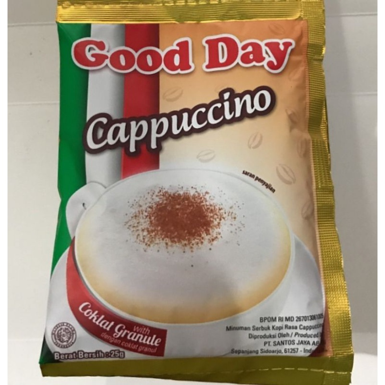 

Kopi Gooday Capucino renceng isi 10 bungkus