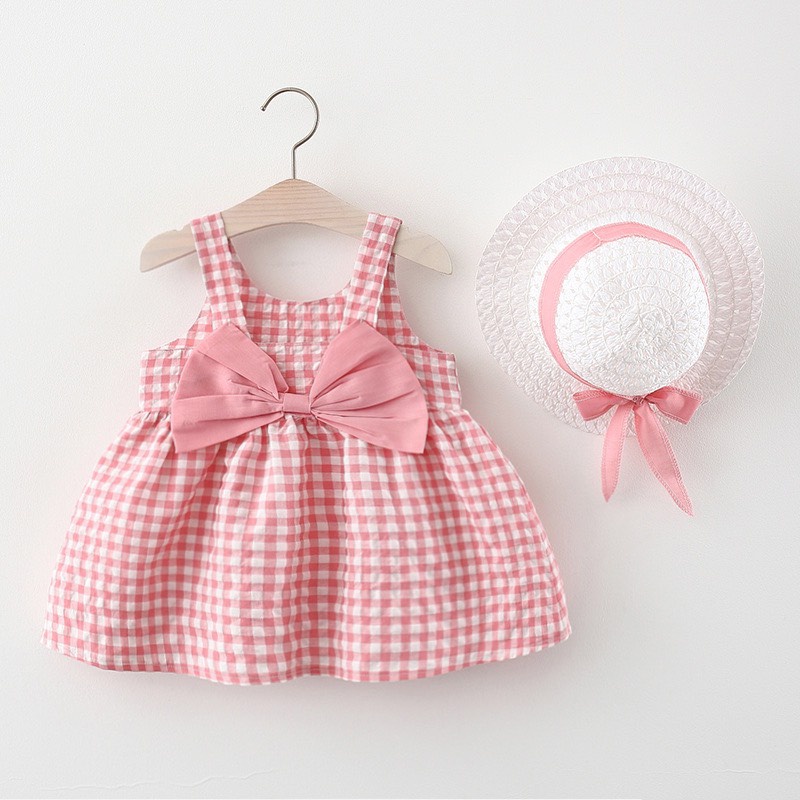 6-36bln DRESS+TOPI ANAK [KUALITAS IMPOR] GAUN BAYI PESTA ANAK BAYI PEREMPUAN F