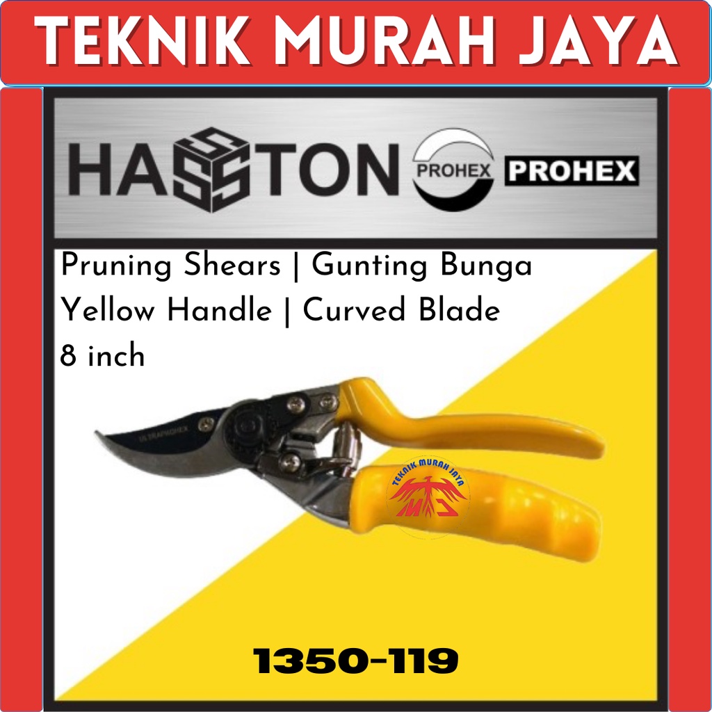 

HASSTON PROHEX Gunting Dahan Bunga Lengkung Gg. Kuning 1350-119