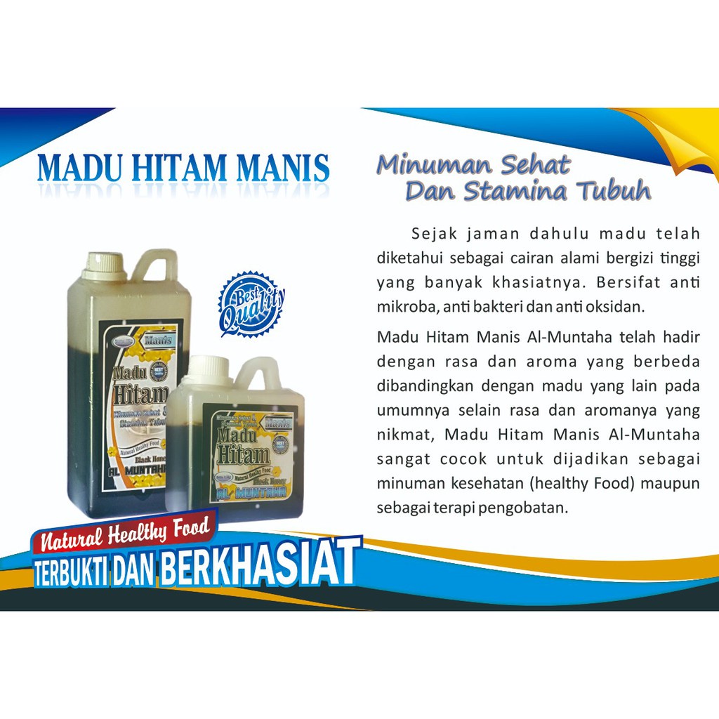 

Madu Hitam Manis Al-Muntaha 1KG