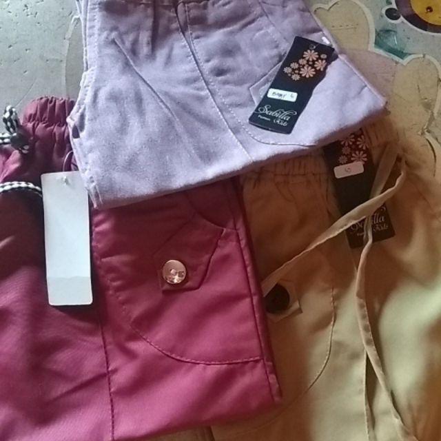  Celana  baggy  pant anak  celana  Savira anak  sd Shopee 