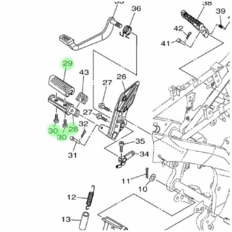 FOOTSTEP DEPAN KANAN YAMAHA VIXION NEW 155 ORIGINAL