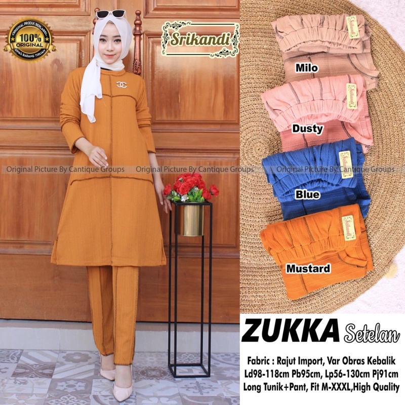 SUKKA SETELAN TUNIK JUMBO BAHAN RAJUT IMPORT fit xxxxl