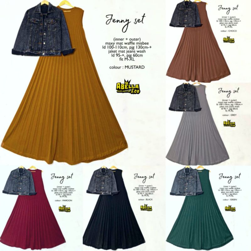 GAMIS JENNY SET/Gamis+Jaket Jeans