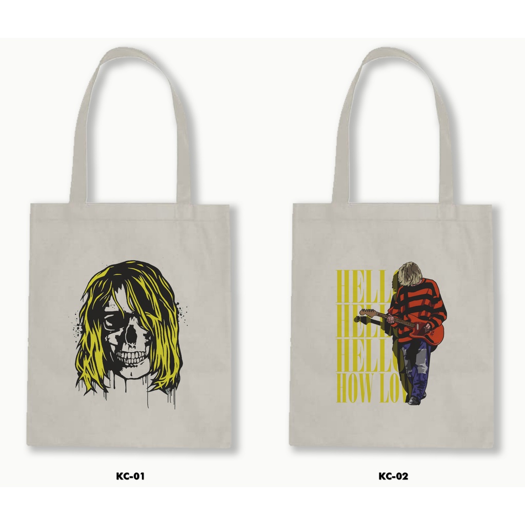 TOTE BAG BLACU - KURT COBAIN / NIRVANA