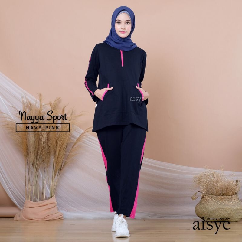 Baju Senam Setelan Baju Olahraga Sporty Muslimah NAYYA SETELAN AISYE