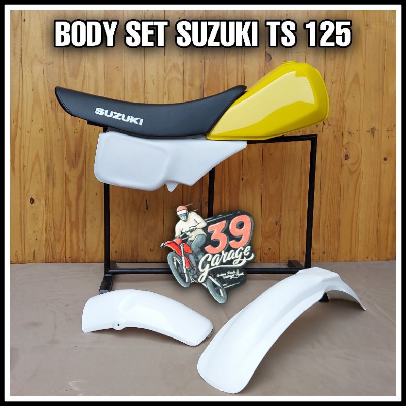 cover set trail klasik  suzuki ts 125 cover set trail tua suzuki ts 125 body kit ts125 trail vintage