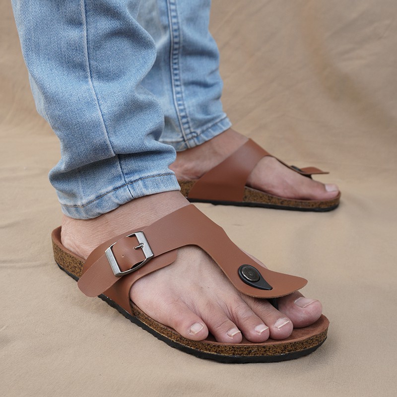 PROMO Sandal Casual Pria Walkers Gepser Jepit1 TAN Sendal Slide Puyuh Kasual Slop Santai Kekinian