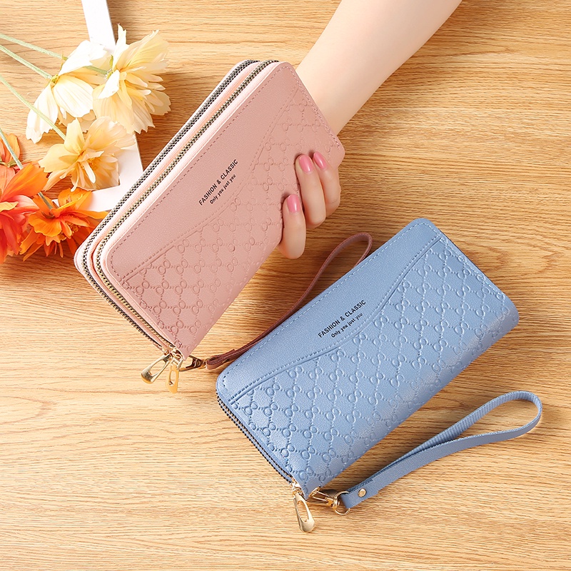 CYS Dompet Wanita Lipat Panjang Dompet Fashion Wanita Termurah Dompet Import Real Pict D56