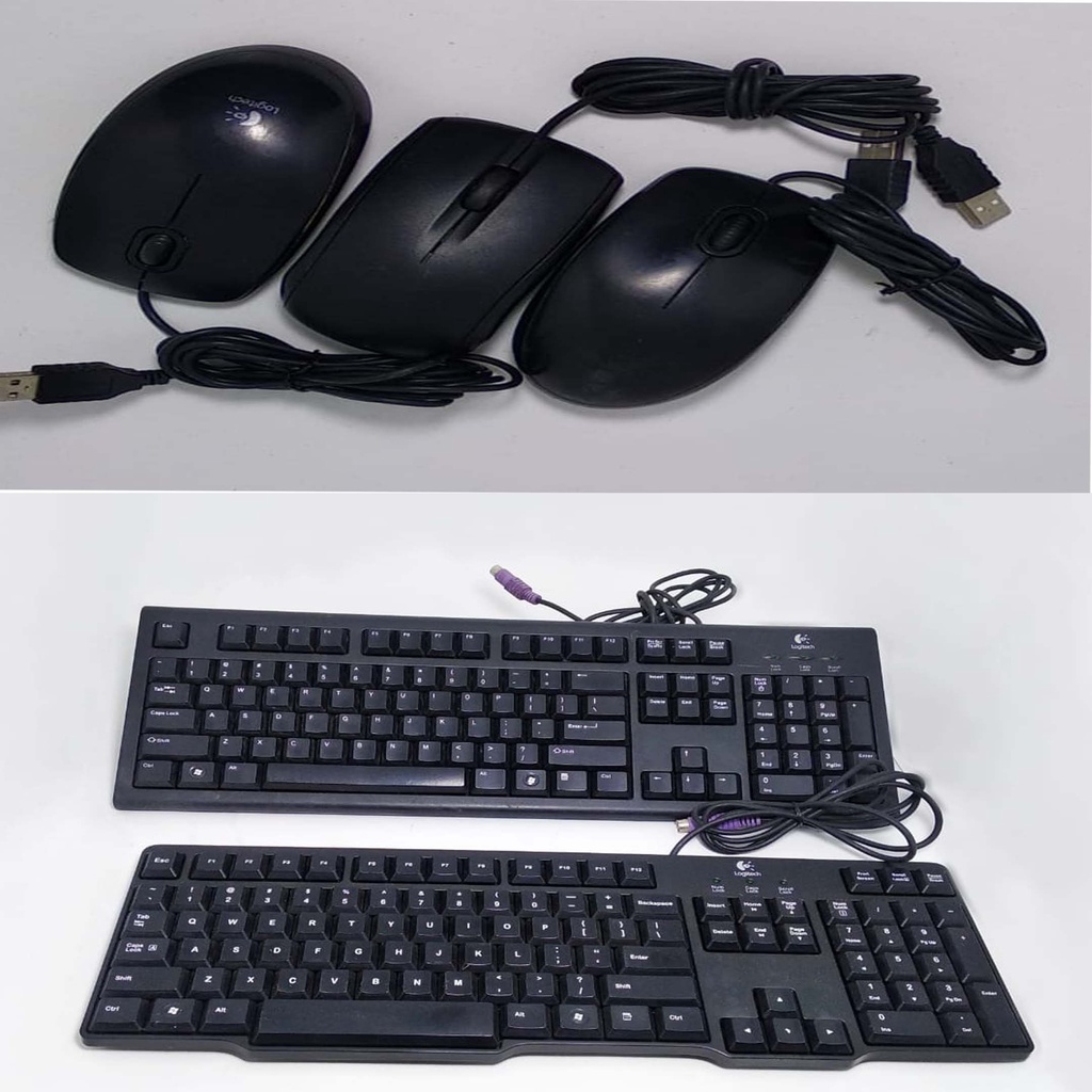KEYBORD PS2 DAN MOUSE LOGITEK MURAH