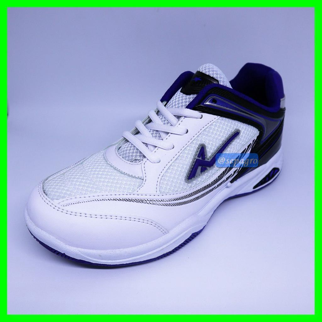 Sepatu Murah Pro ATT BSD 640 Sepatu Olah Raga Badminton Warna Putih Biru Tua