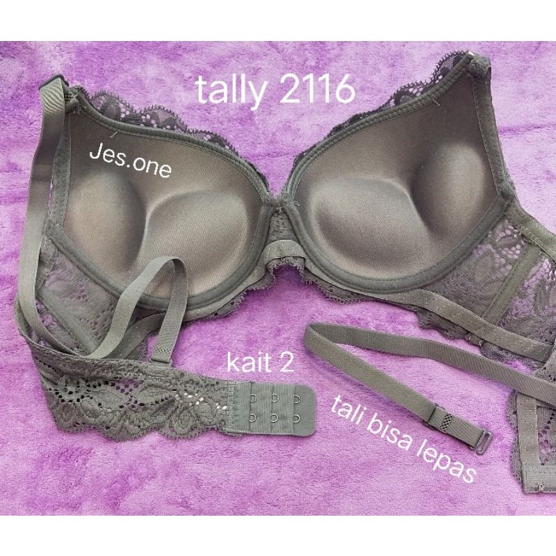 Tally 2116 BH Bra Busa Tebal Push Up Cup B Berkawat kait 2